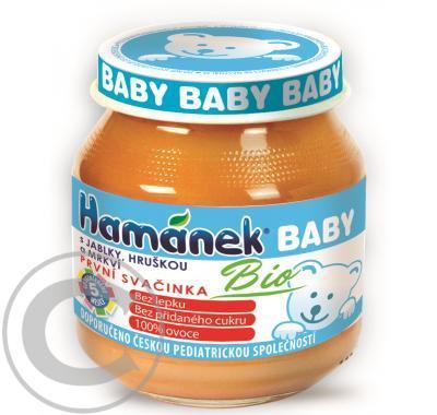 Hamánek BABY s jablky, hruškou a mrkví BIO, 130 g, Hamánek, BABY, s jablky, hruškou, mrkví, BIO, 130, g